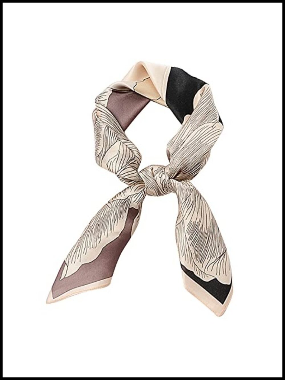 100% Mulberry Silk Scarf 26" Square Head Neck Wrap Hair Protection